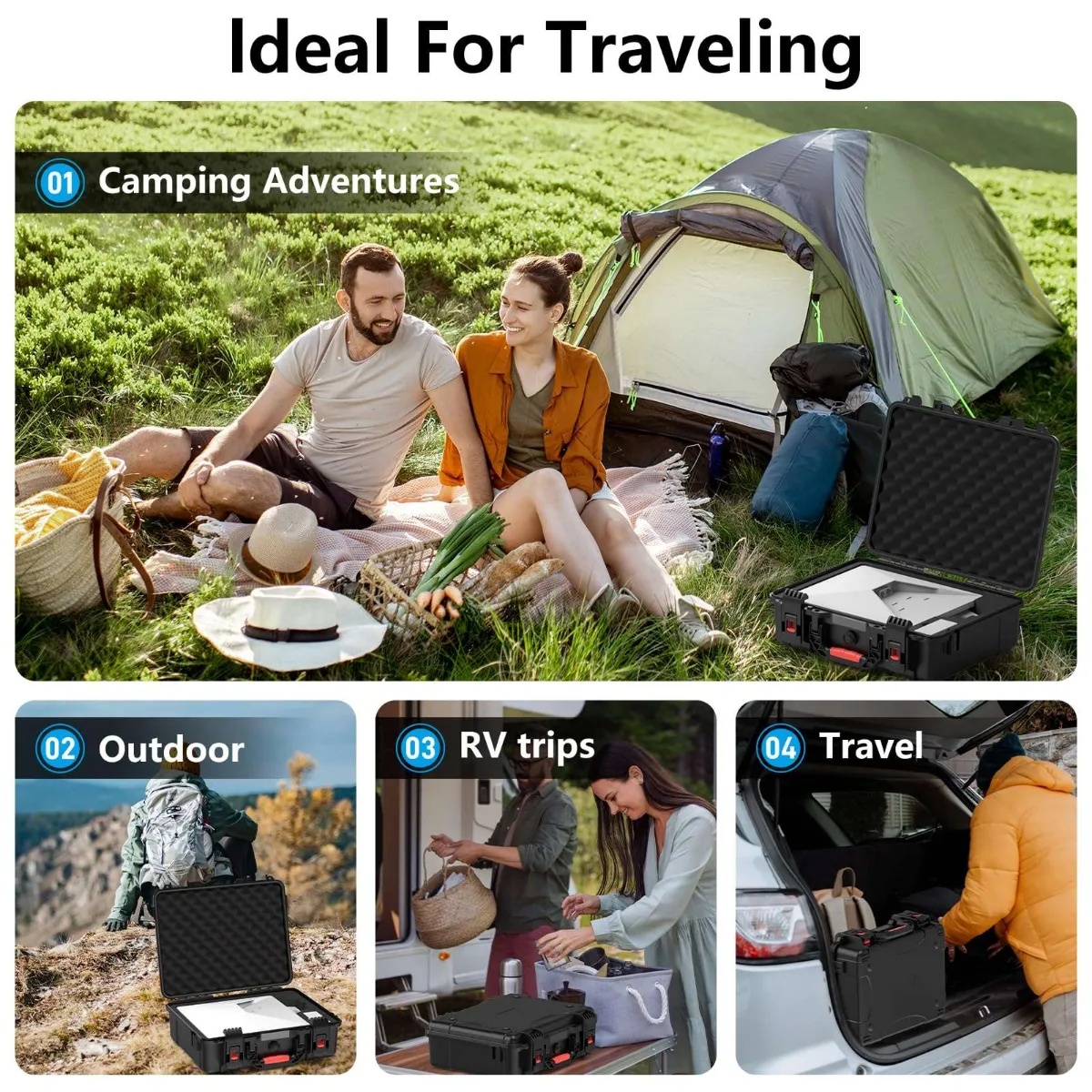 Dual Carry Design Starlink Mini Case with Shoulder Strap and Handle